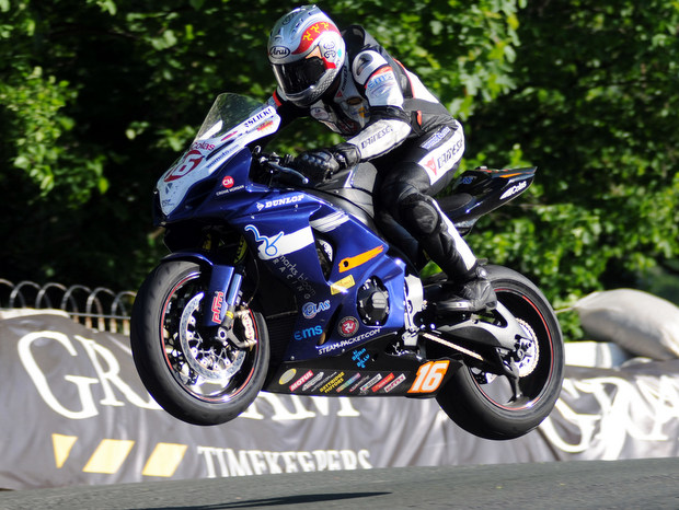 Dan Kneen at the Isle of Man TT